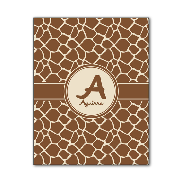 Custom Giraffe Print Wood Print - 11x14 (Personalized)