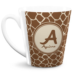 Giraffe Print 12 Oz Latte Mug (Personalized)