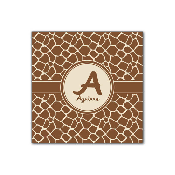 Custom Giraffe Print Wood Print - 12x12 (Personalized)