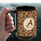 Giraffe Print 15oz. Black Mug - LIFESTYLE