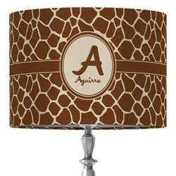 Giraffe Print 16" Drum Lamp Shade - Fabric (Personalized)