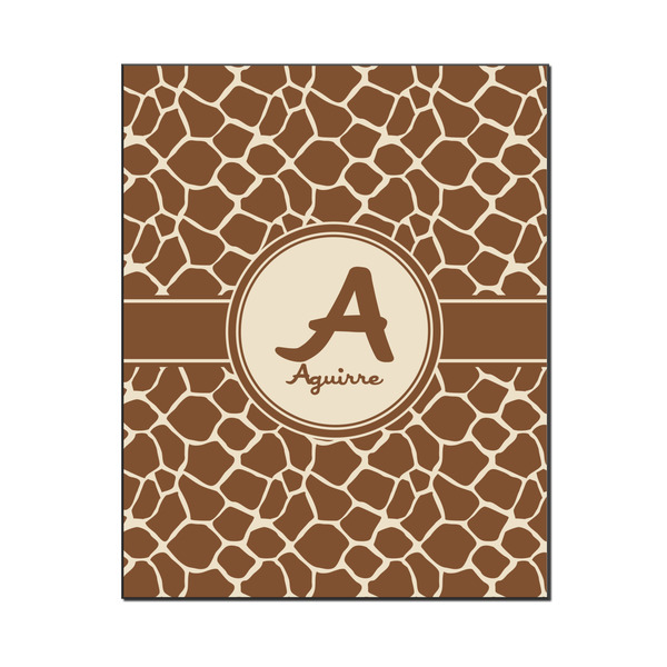 Custom Giraffe Print Wood Print - 16x20 (Personalized)