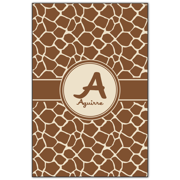 Custom Giraffe Print Wood Print - 20x30 (Personalized)