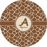 Giraffe Print Multipurpose Round Labels - 3" (Personalized)