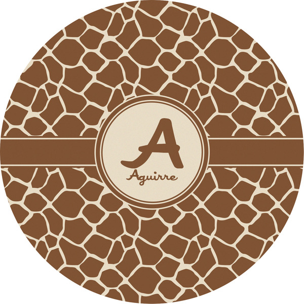 Custom Giraffe Print Multipurpose Round Labels - 5" (Personalized)