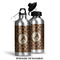 Giraffe Print Aluminum Water Bottle - Alternate lid options