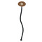 Giraffe Print Black Plastic 7" Stir Stick - Oval - Single Stick