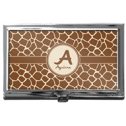 Giraffe Print Business Card Case