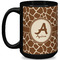 Giraffe Print Coffee Mug - 15 oz - Black Full