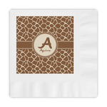 Giraffe Print Embossed Decorative Napkins (Personalized)