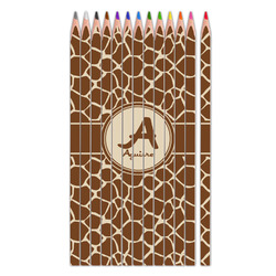 Giraffe Print Colored Pencils (Personalized)