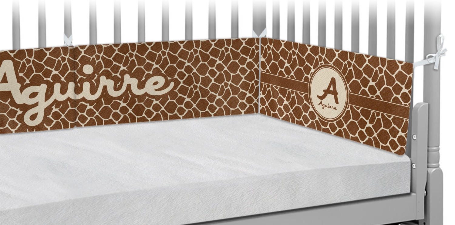 Giraffe Print Crib Bumper Pads Personalized Youcustomizeit