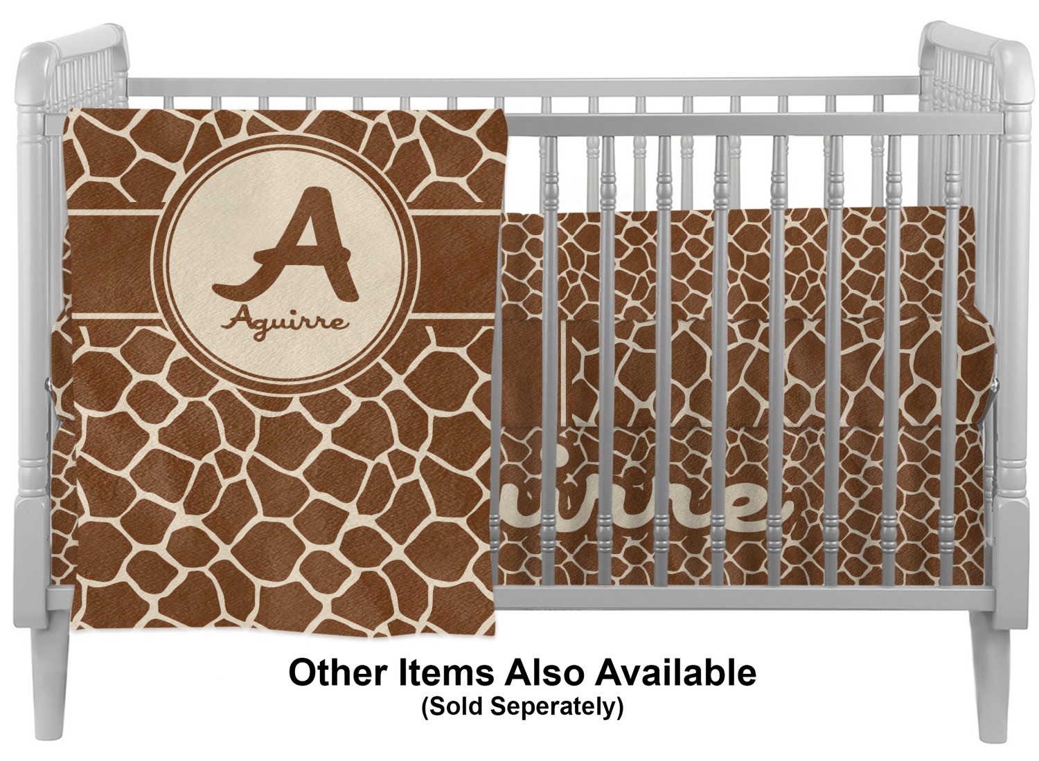 giraffe print crib bumper