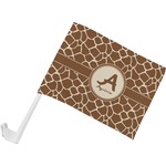 Giraffe Print Car Flag - Small w/ Name and Initial