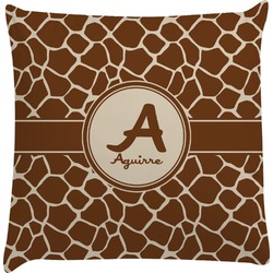 Giraffe Print Decorative Pillow Case (Personalized)