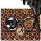 Giraffe Print Dog Food Mat - Large LIFESTYLE