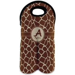 Giraffe Print Wine Tote Bag (2 Bottles) (Personalized)