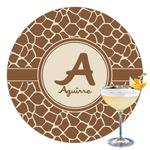 Giraffe Print Printed Drink Topper - 3.5" (Personalized)