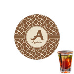 Giraffe Print Printed Drink Topper - 1.5" (Personalized)