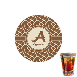 Giraffe Print Printed Drink Topper - 1.5" (Personalized)