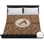 Giraffe Print Duvet Cover - King (Personalized)