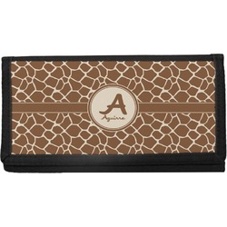 Giraffe Print Canvas Checkbook Cover (Personalized)