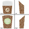 Giraffe Print French Fry Favor Box - Front & Back View