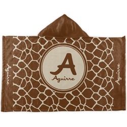 Giraffe Print Kids Hooded Towel (Personalized)