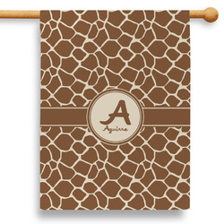 Giraffe Print 28" House Flag - Single Sided (Personalized)