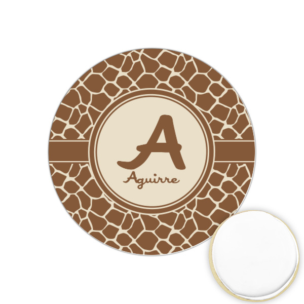 Custom Giraffe Print Printed Cookie Topper - 1.25" (Personalized)