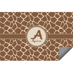 Giraffe Print Indoor / Outdoor Rug - 6'x8' w/ Name and Initial