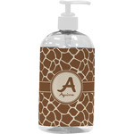 Giraffe Print Plastic Soap / Lotion Dispenser (16 oz - Large - White) (Personalized)