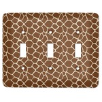 Giraffe Print Light Switch Cover (3 Toggle Plate)