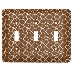 Giraffe Print Light Switch Cover (3 Toggle Plate)