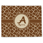 Giraffe Print Single-Sided Linen Placemat - Single w/ Name and Initial