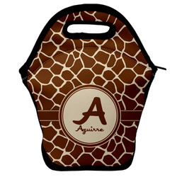 Giraffe Print Lunch Bag w/ Name and Initial