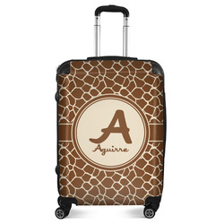 Giraffe Print Suitcase - 24" Medium - Checked (Personalized)