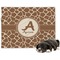 Giraffe Print Microfleece Dog Blanket - Large