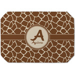 Giraffe Print Dining Table Mat - Octagon (Single-Sided) w/ Name and Initial