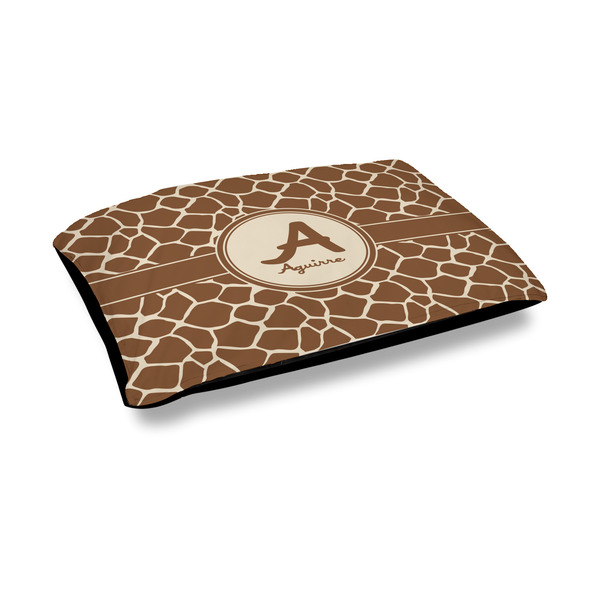 Custom Giraffe Print Outdoor Dog Bed - Medium (Personalized)