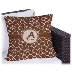 Giraffe Print Outdoor Pillow - 20" (Personalized)