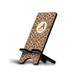 Giraffe Print Cell Phone Stand (Large) (Personalized)
