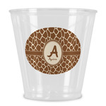 Giraffe Print Plastic Shot Glass (Personalized)