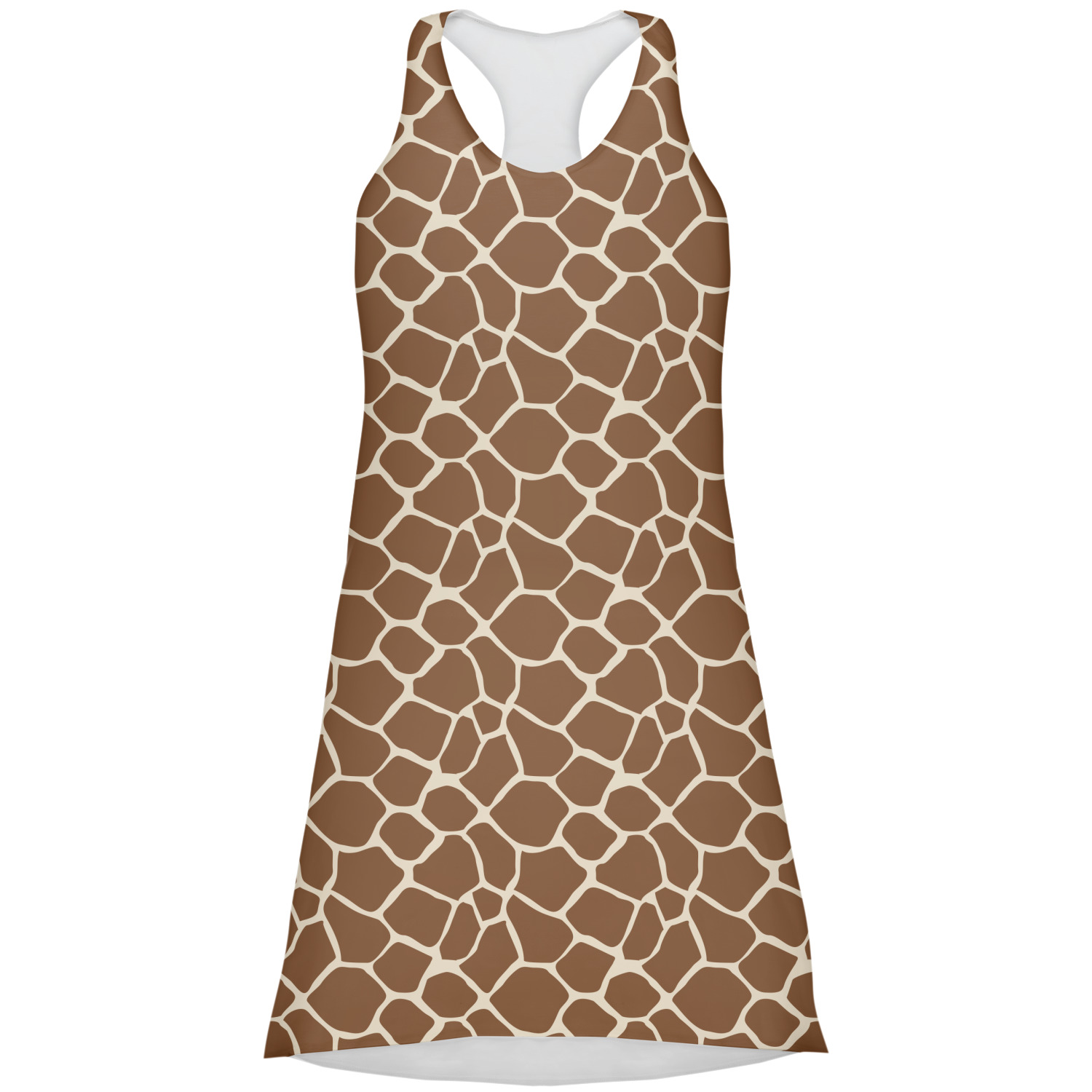 Giraffe Print Racerback Dress Large Personalized YouCustomizeIt   Giraffe Print Racerback Dress Front 