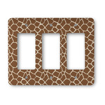 Giraffe Print Rocker Style Light Switch Cover - Three Switch