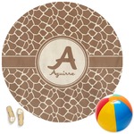 Giraffe Print Round Beach Towel (Personalized)