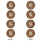 Giraffe Print Round Linen Placemats - APPROVAL Set of 4 (double sided)