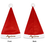 Giraffe Print Santa Hat - Front & Back (Personalized)