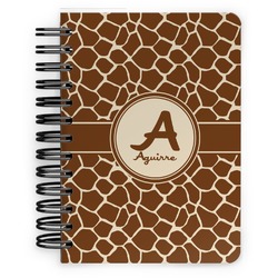 Giraffe Print Spiral Notebook - 5x7 w/ Name and Initial