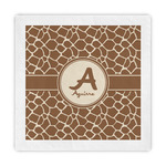 Giraffe Print Standard Decorative Napkins (Personalized)